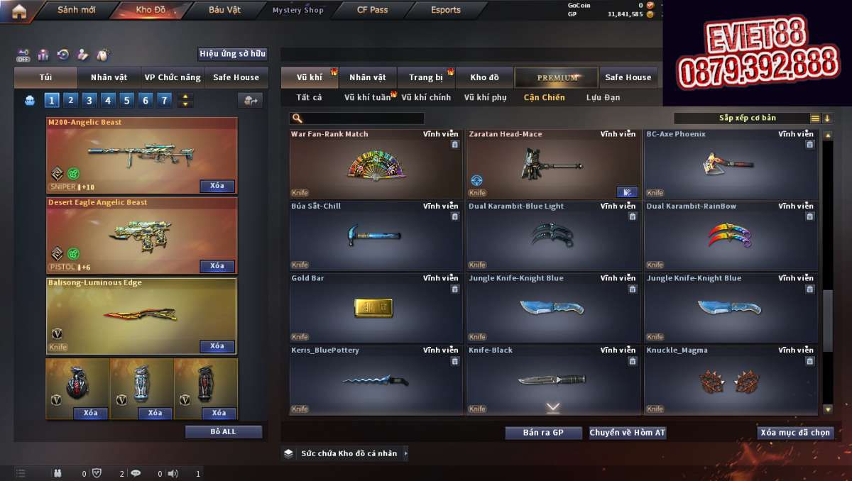 shop acc cf uy tin gia re